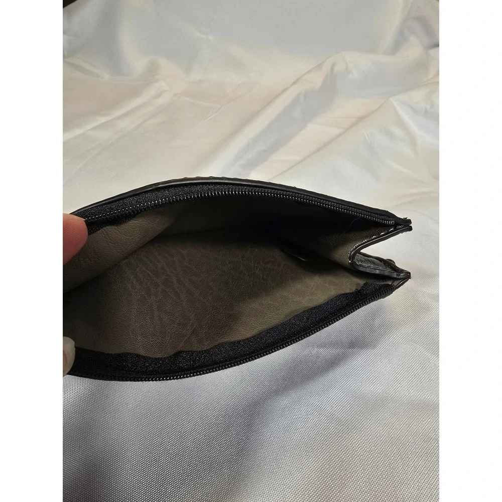 Calvin‎ Klein Wristlet Accessory Pouch Zip Closure Black